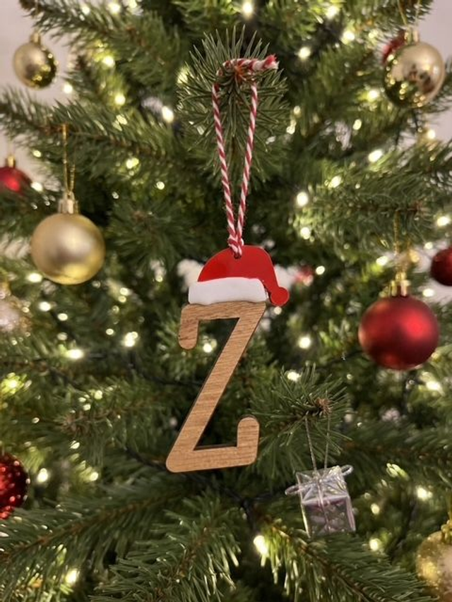 Personalised Wooden Christmas Tree Letter Ornaments