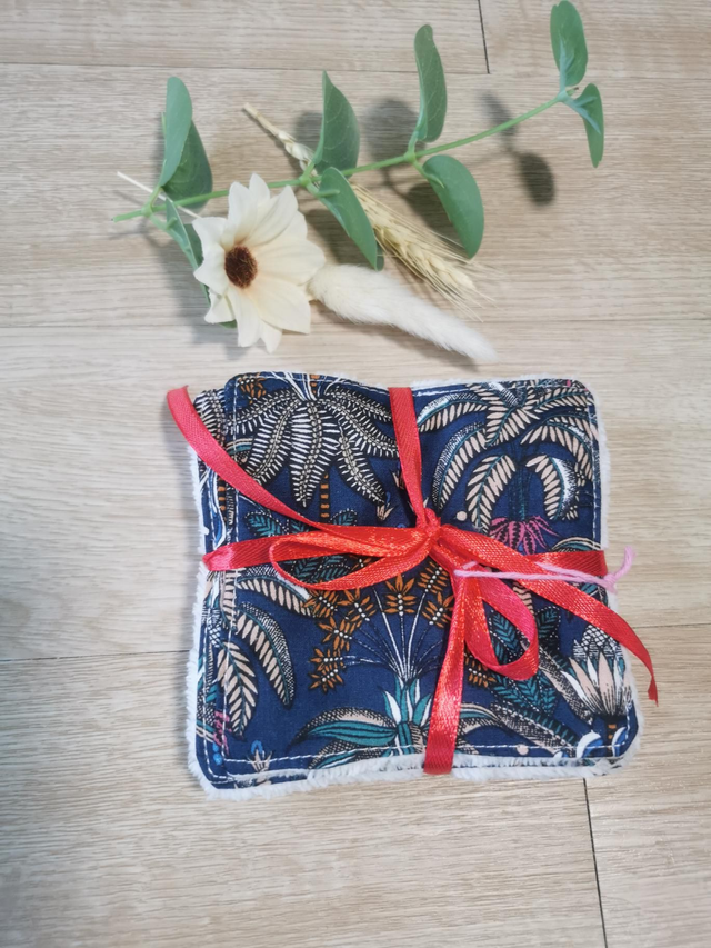 Lot de 7 lingettes lavables en éponge de bambou 