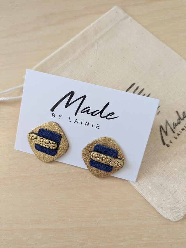 Gabriella Stud Earrings (Suede)