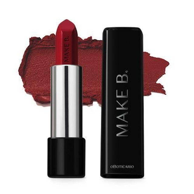 Lápiz labial cremoso con ácido poliglutámico Make B, Revolution Red