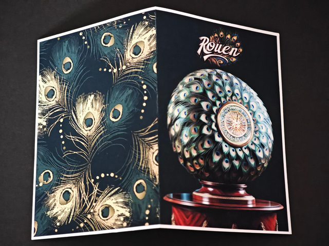 Horloge sphérique GH plumes de paon