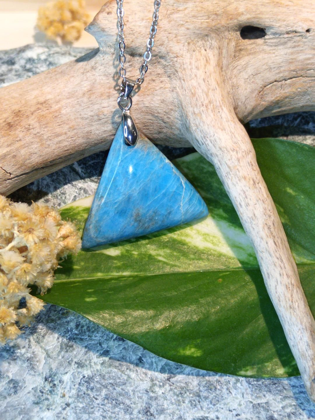 Pendentif Apatite bleue