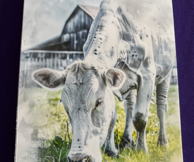 Plain Note Pad Cow white