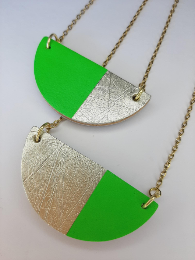 Colourblock pendant - GREEN