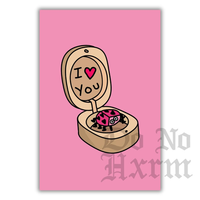 Love Bug Box Art Print (6x4)