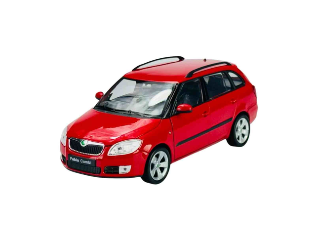 Skoda Fabia II 2009 break rouge Welly 22519 1/24