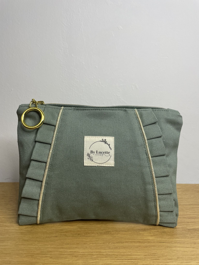 Petite trousse à volants Kaki