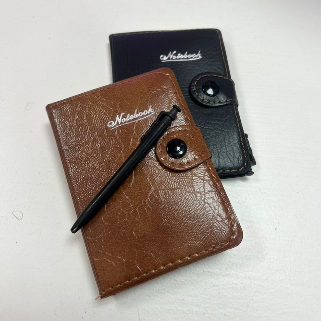 Mini notebook in ecopelle