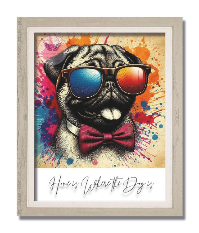 Artistic print of dog with text (D22)