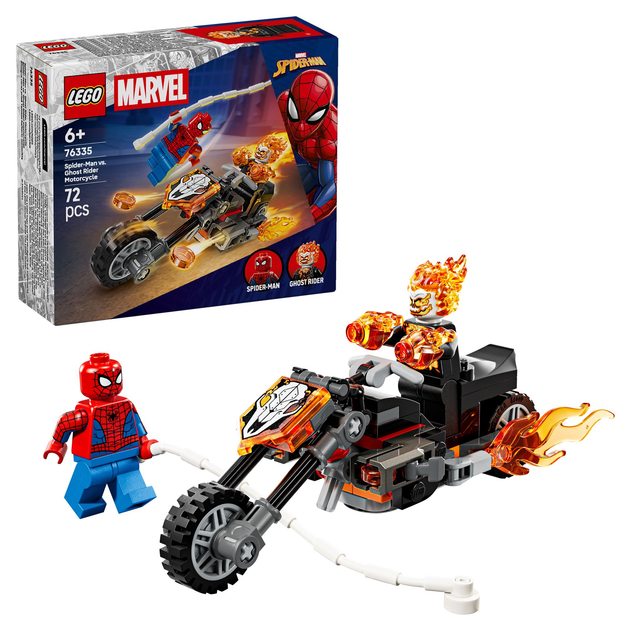 LEGO 76335 Marvel Super Heroes Spider-Man vs. Ghost Rider auf seinem Motorrad