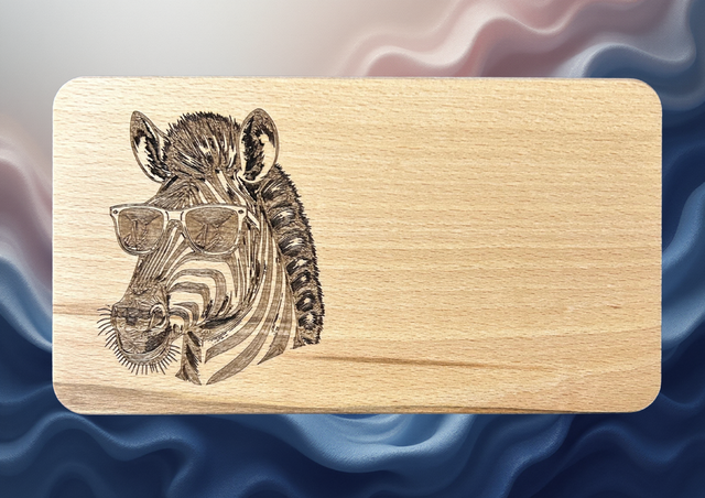 Brotbrett „Cooles Zebra“