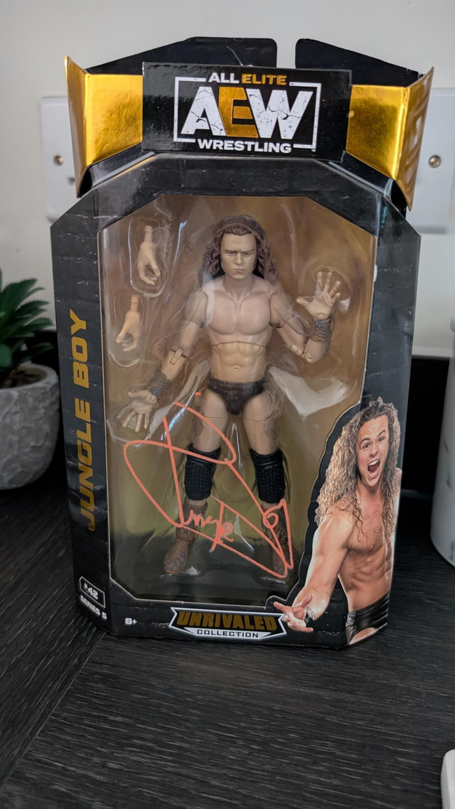 AEW Signed Unrivaled Series 5 Jungle Boy Jack Perry #42 Figure with SWAU Authentication