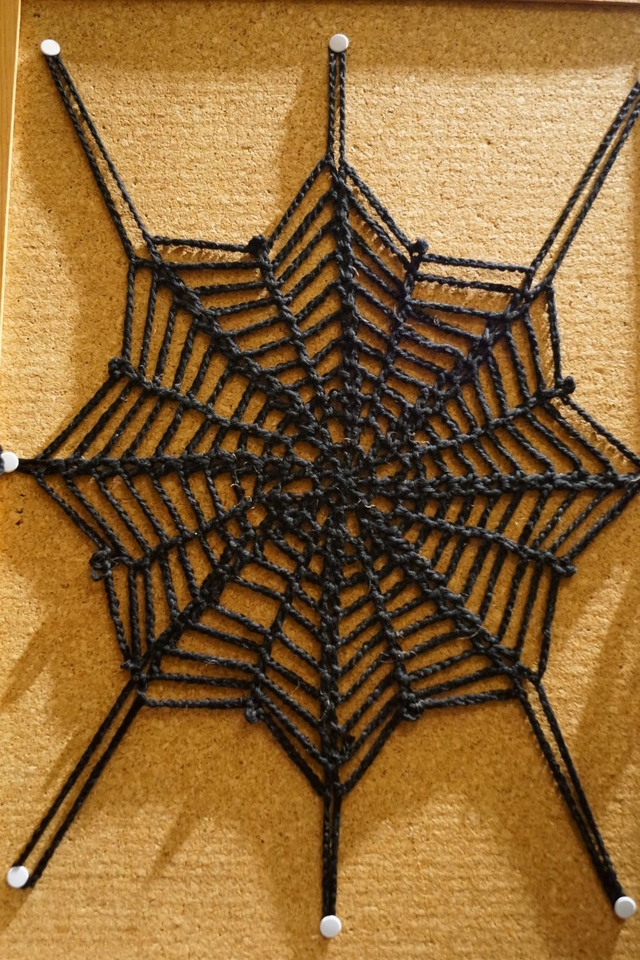 Spinnennetz Dekoration schwarz groß