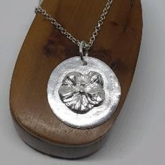 Silver Orchid pendant 