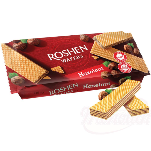 Gaufrettes fourrées aux noisettes (75 %)-ROSHEN