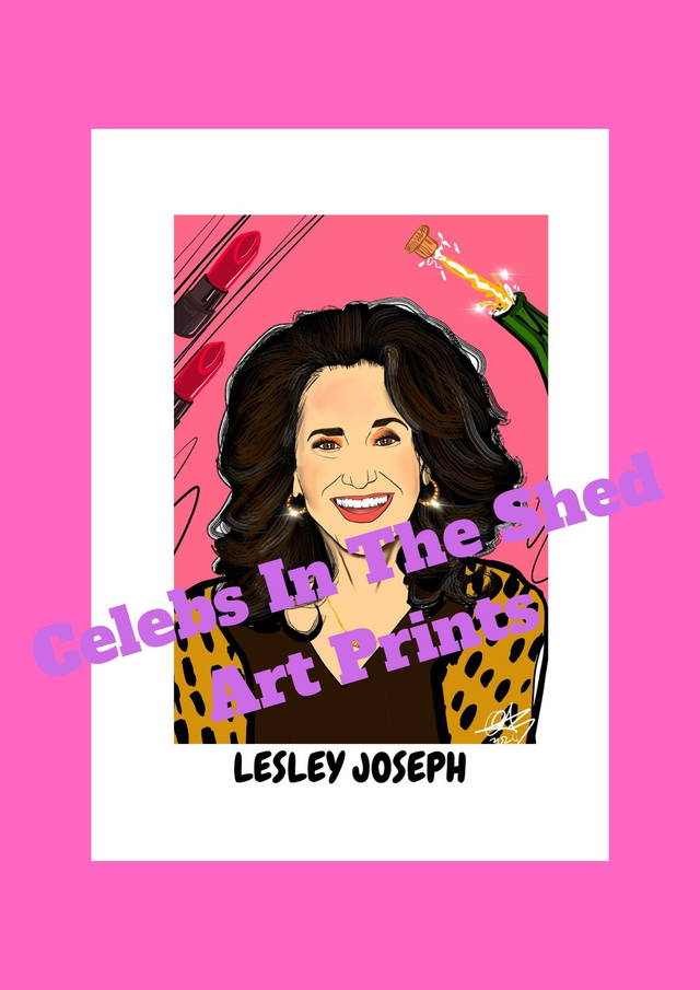 Lesley Joseph Limited Edition A4 Comic Style Drawing Print