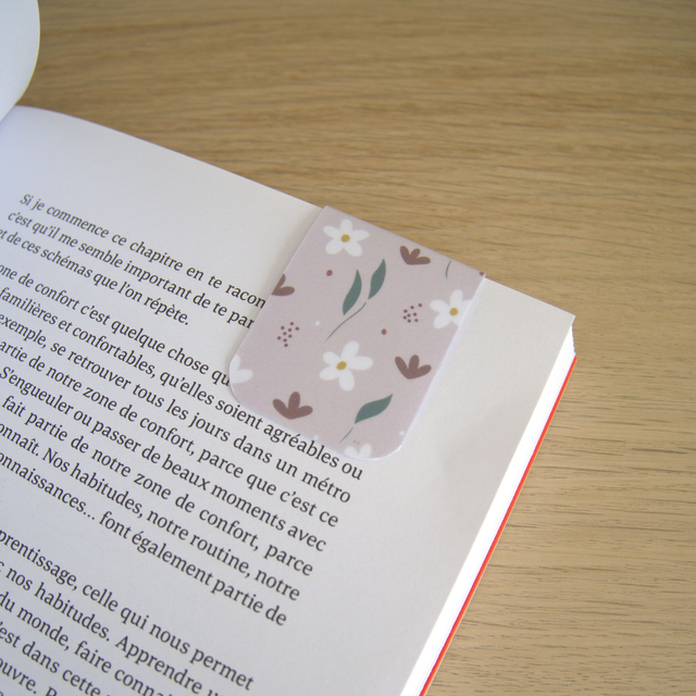 Marque-pages aimanté Fleuri