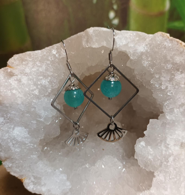 Boucles d&#039;oreilles en amazonite