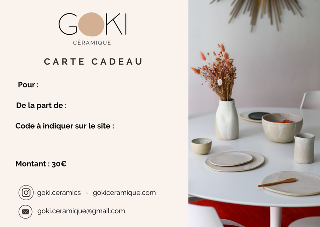 Offrez une carte cadeau ! 