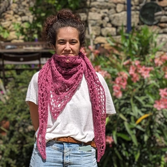 EN STOCK Châle fabriqué en France au crochet Alpaga et soie