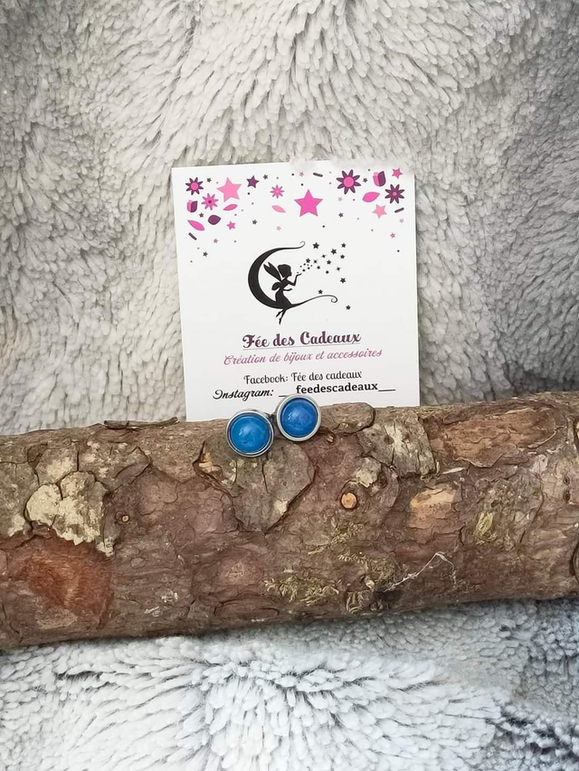 Puces d'oreilles Azurite