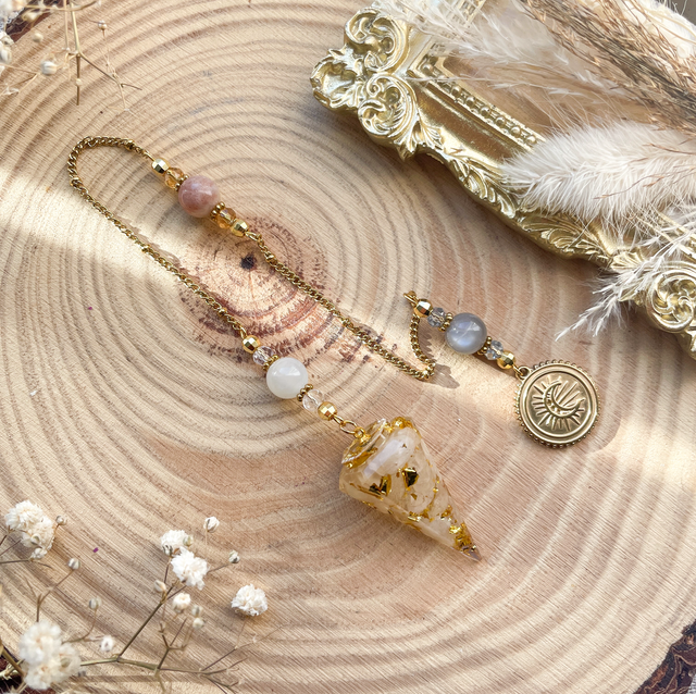 Pendule divinatoire 3 pierres de lune