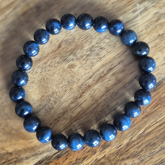Midnight Clarity Bracelet – Dark Blue Tiger’s Eye Crystal Jewellery for Grounding, Mental Focus &amp; Protection