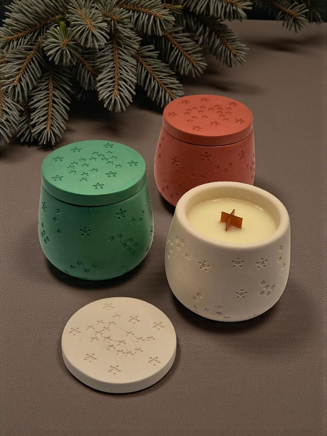 Behälterkerze - Sternenbilder