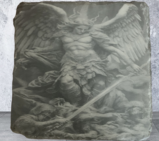 Slate Coaster - Celestial Angel with a Sword
