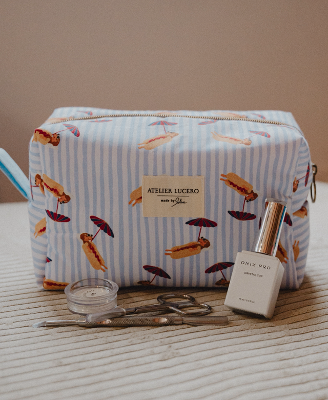 Trousse vanity - Hot dog blue