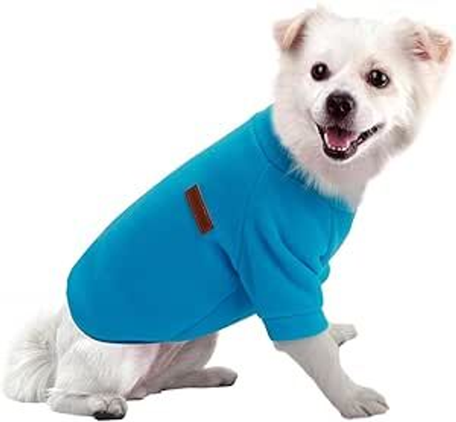 HuaLiSiJi sweat pull polaire chien bleu clair T XL