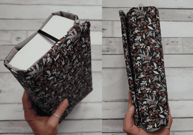 Protège livre amovible M - Feuilles automne