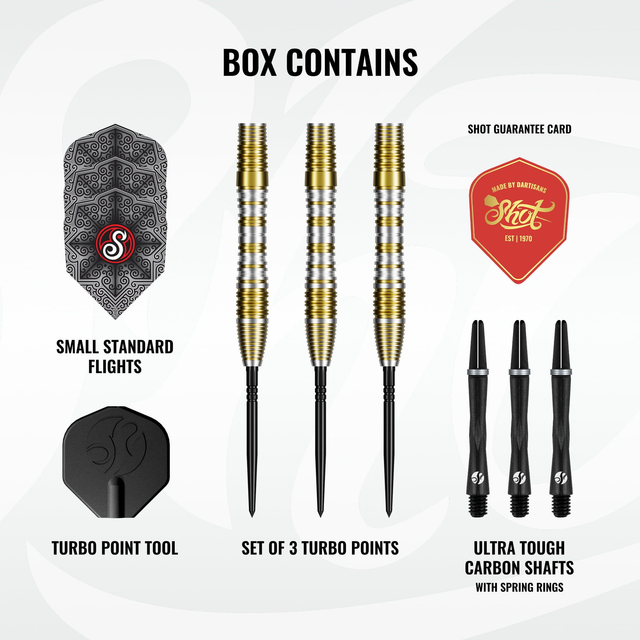 Shot Pro Series Alexander Merkx 90% Tungsten Turbo Point Darts 23 gr