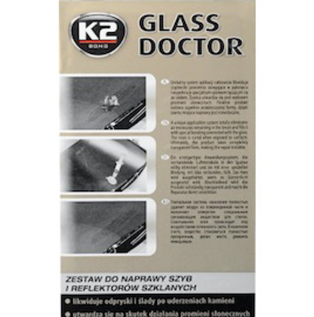 K2 GLASS DOCTOR - Sada pro opravy skla a skleněných reflektorů K2 B350