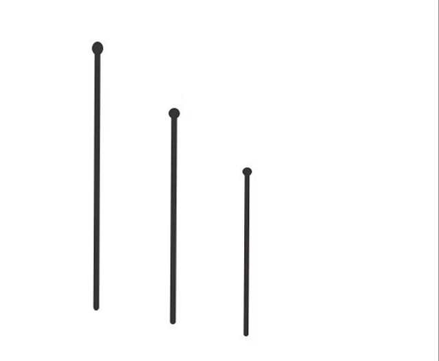 Ball topped plant stakes in 12mm steel with a 40mm steel ball. (price is for a set of 6)