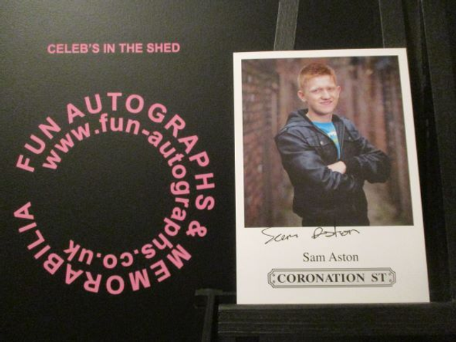 Sam Aston (Chesney Brown) Original Coronation Street Pre-Print Cast Card