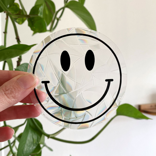 Attrape soleil sticker de fenêtre smiley