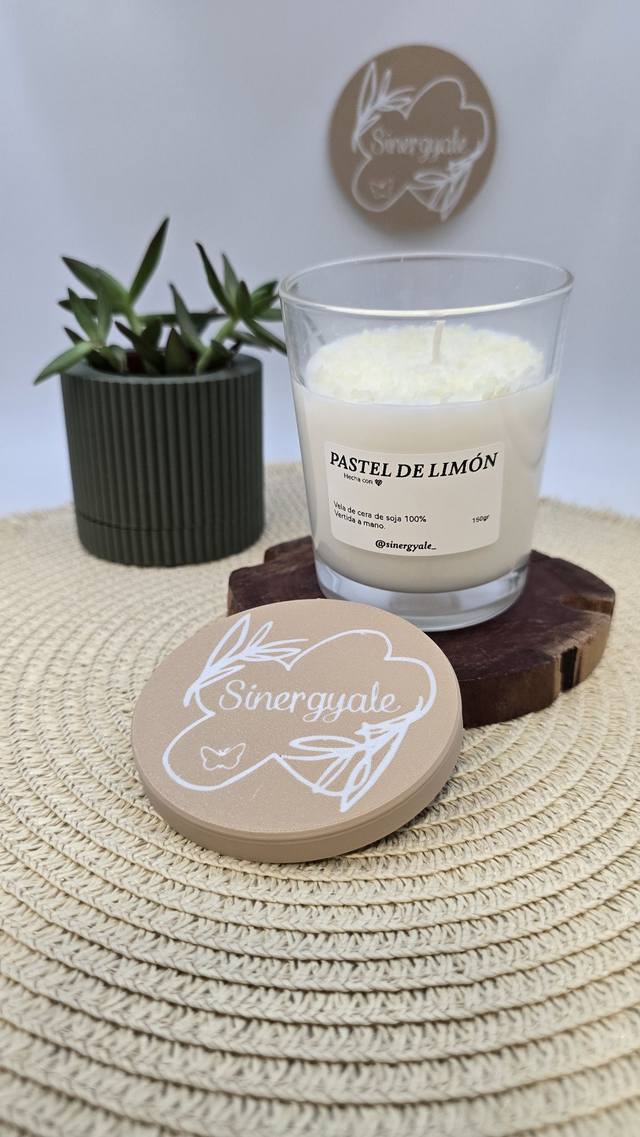 Vela en cristal - Pastel de limón