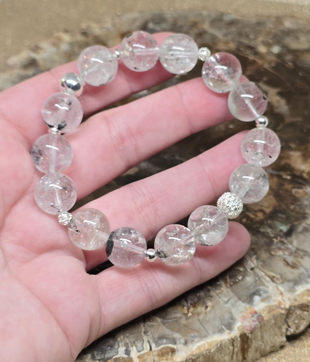 Bracelet Cristal Herkimer XL en 1,2 cm