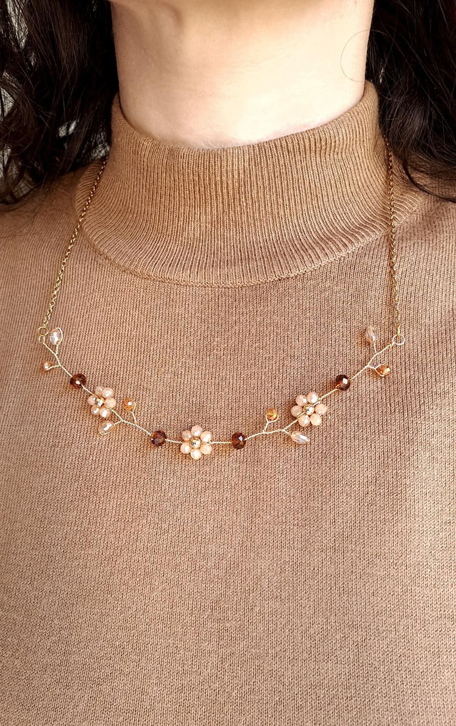 Collier Fleurs d&#039;automne 