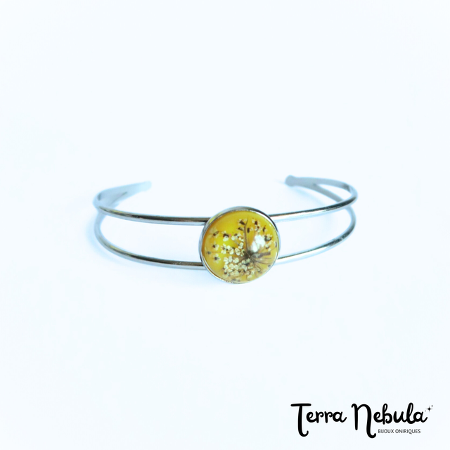 Bracelet fleuri Joie (jaune) | BR14 | Ombelles