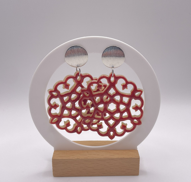 ORNAMENT RED - Hornohrringe