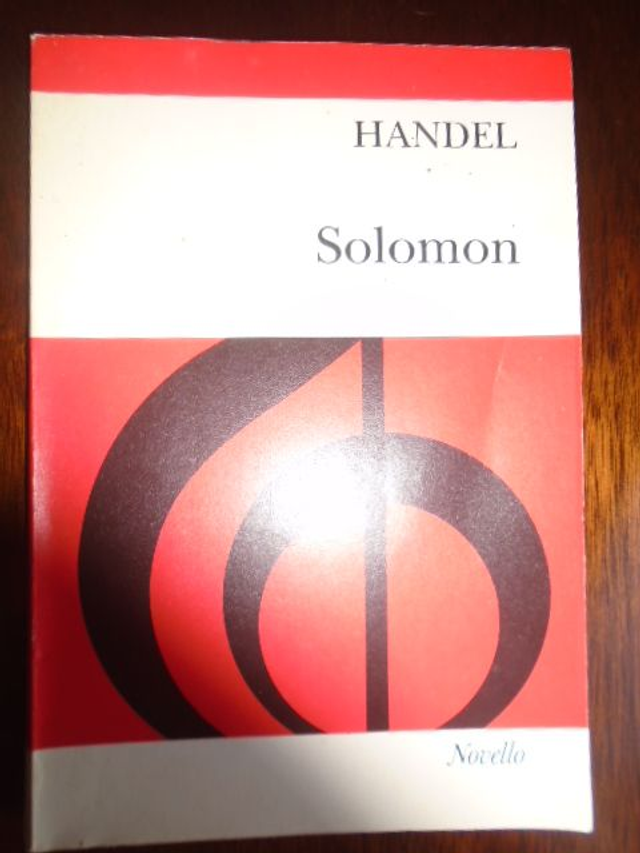 Solomon Handel Novello Paperback Book Sheet Music