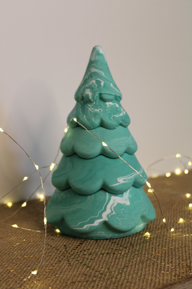 Grand sapin décoratif en 3 boîtes