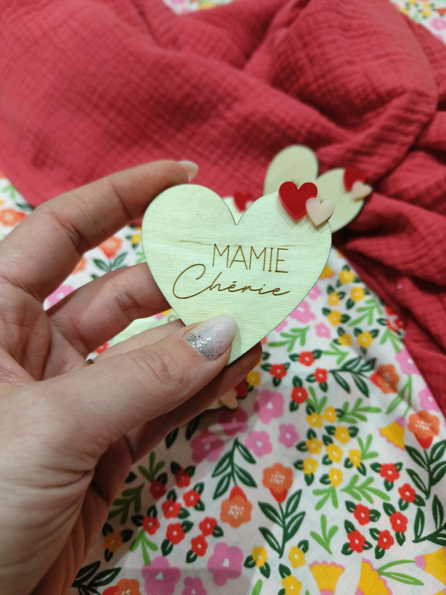 Magnet -COEUR - Gravure au choix