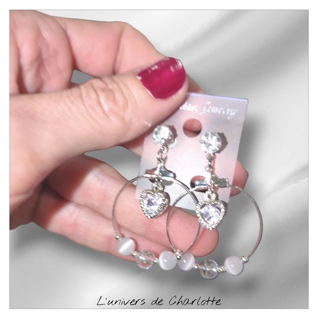 Boucles d'oreilles "Sélénite" BO-168