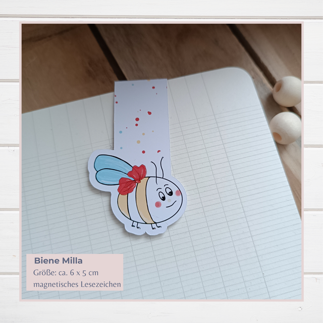 Magnetisches Lesezeichen "Biene Milla" (ArtNr. L0015)