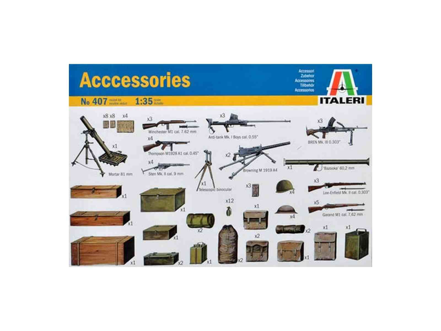 Equipements &amp; Armement Alliés italeri 407 1/35