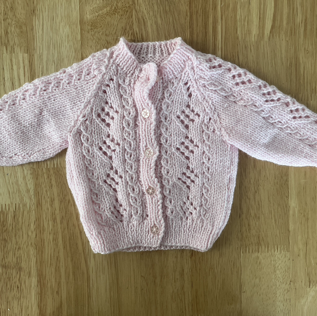 Baby pink Cardi - 0-3 months 