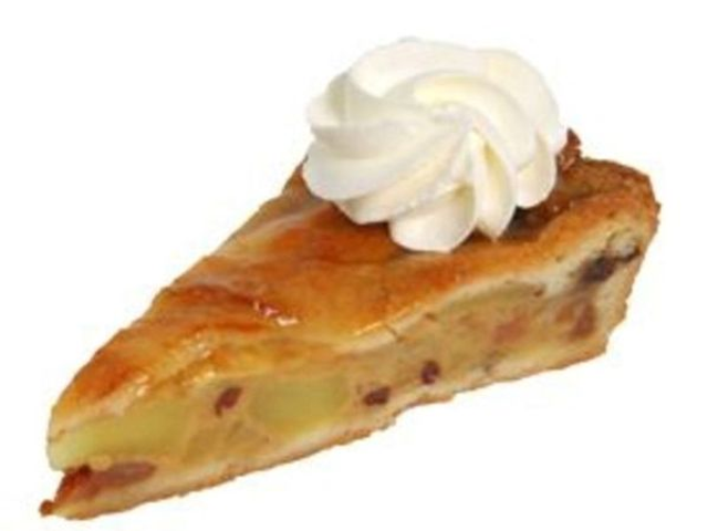 Appel punt met slagroom